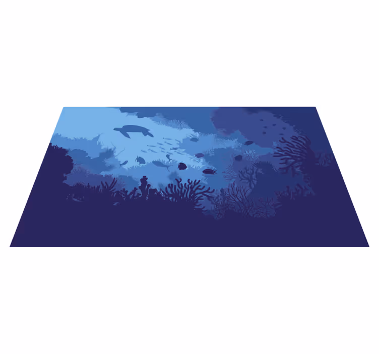 Sob a água vida oceano natureza tapete de vinil - TenStickers