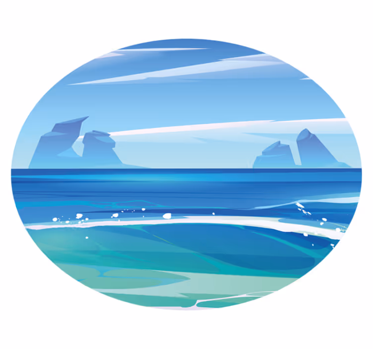 Tapete vinílico natureza serenidade costeira - TenStickers