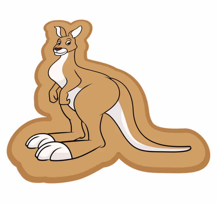 Tapete vinílico para bebés personagem canguru - TenStickers