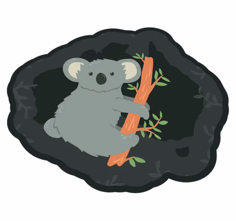Tapete vinílico de animais pingente fofo de coala - TenStickers