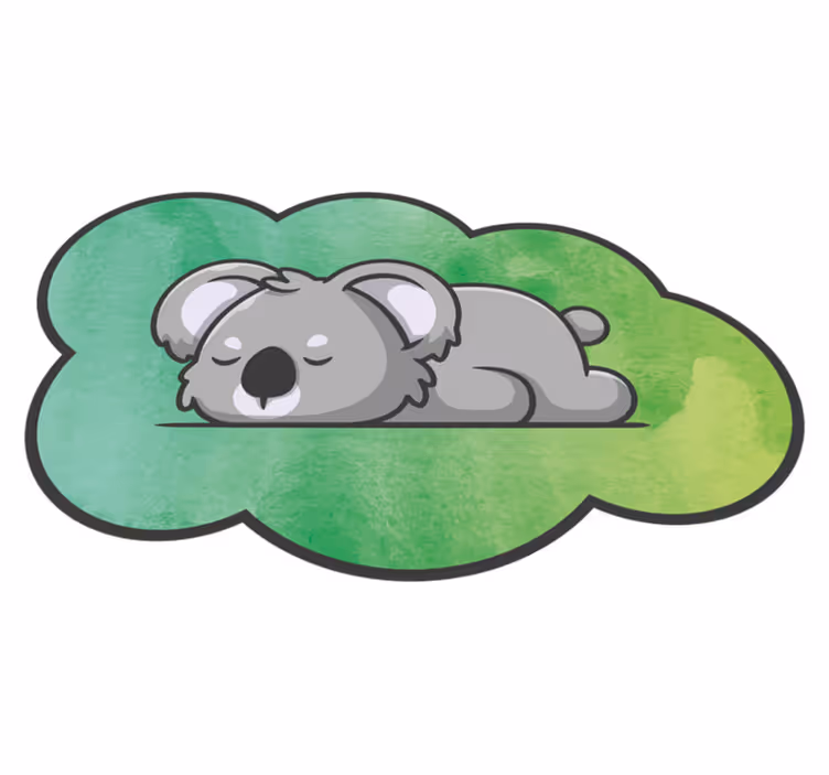 Tapete vinílico para bebés coala adormecido - TenStickers