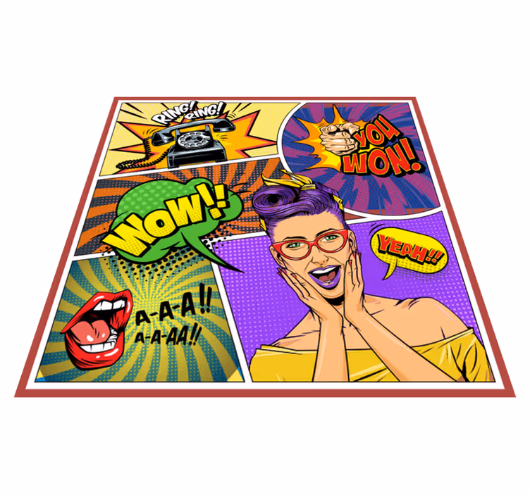 Tapete em vinil infantil expressões da pop art - TenStickers