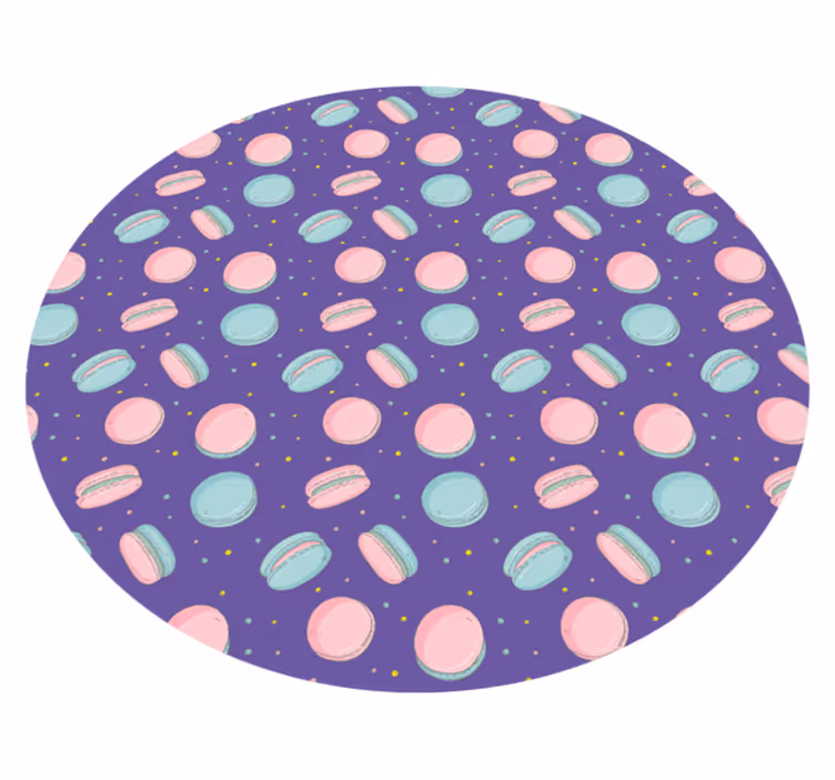 Tapete vinílico infantis padrão de macaron colorido - TenStickers