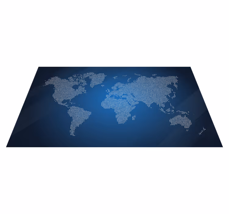 Representação moderna de um tapete de mapa-múndi - TenStickers