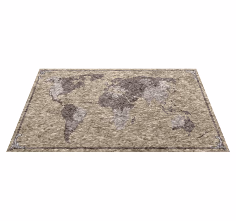 Tapete vinílico de mapa mundial ilustração de mapa global - TenStickers