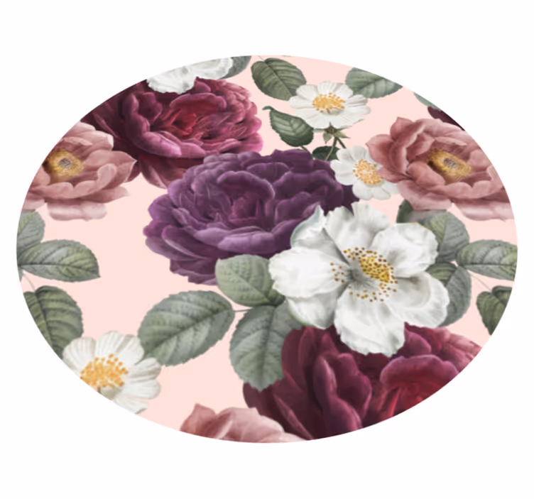Tapete vinílico flores e plantas arranjo elegante de flores - TenStickers