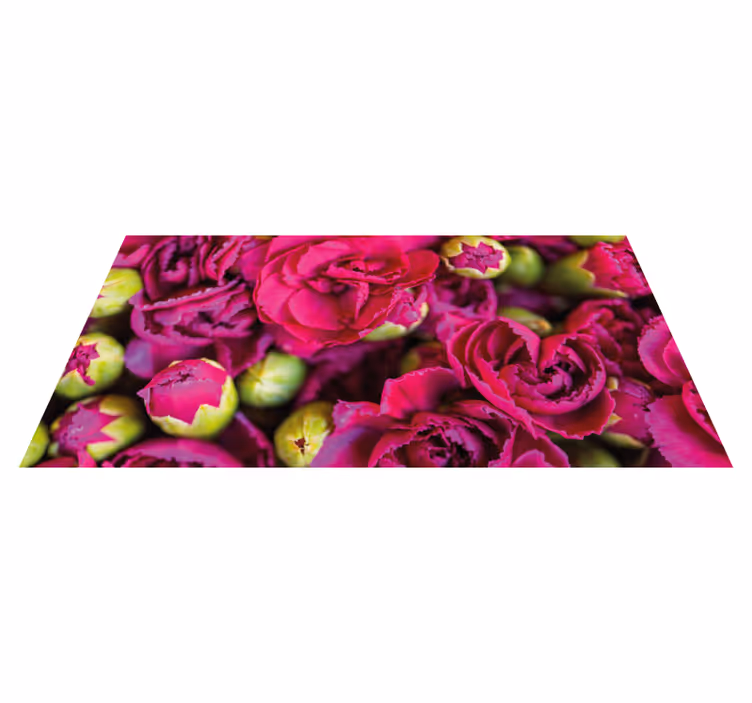 Tapete vinílico flores e plantas flores floridas vibrantes - TenStickers