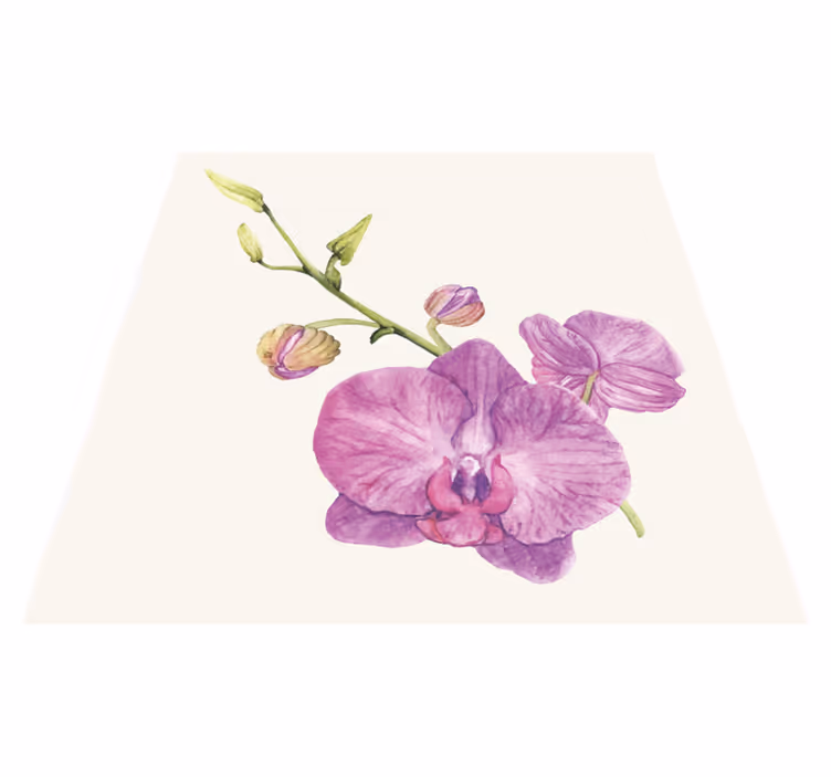 Tapete vinílico flores e plantas orquídeas roxas em flores - TenStickers