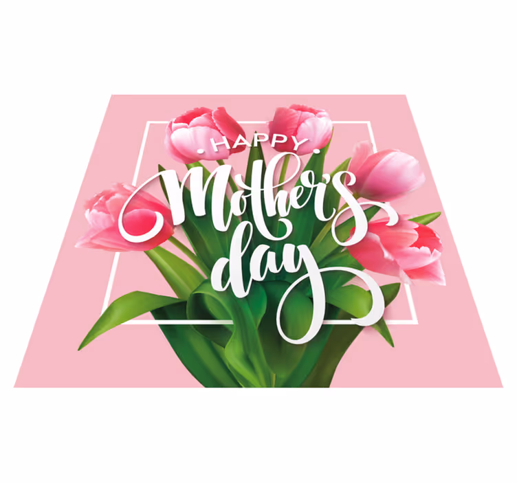 Tapete floral tulipa feliz dia das mães - TenStickers