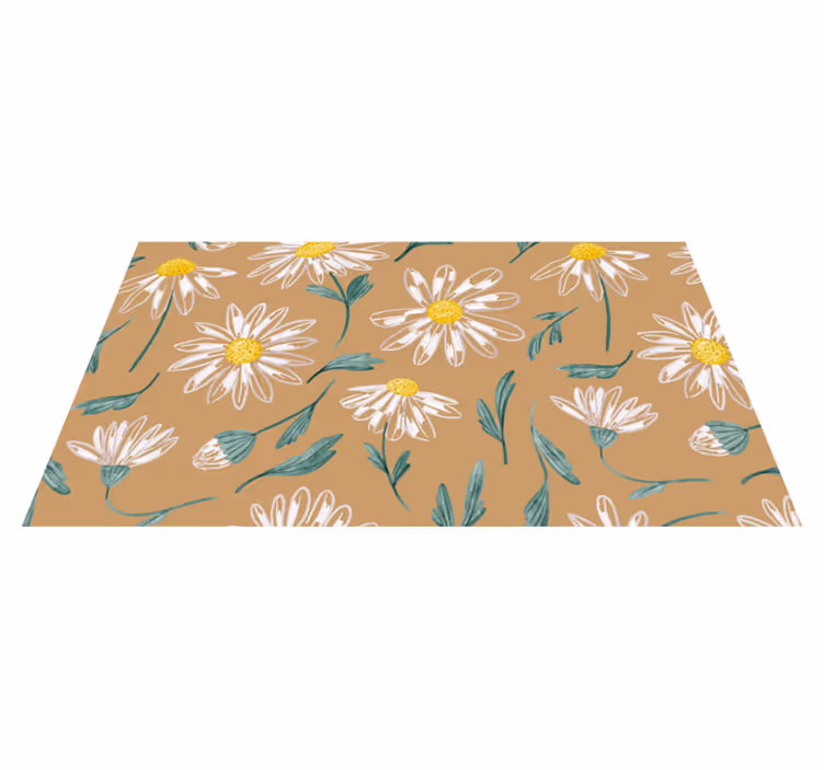 Tapete vinílico flores e plantas motivo de flor de margarida - TenStickers