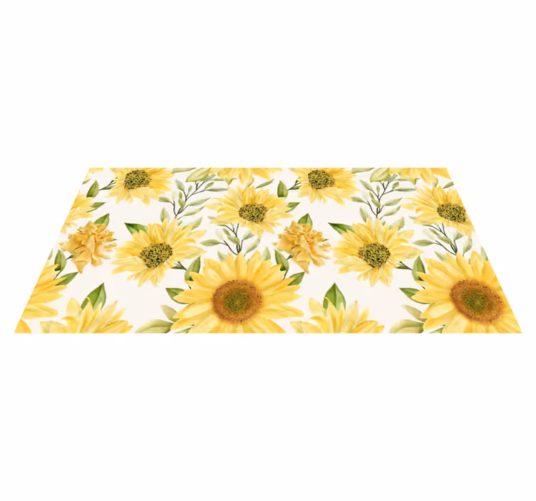 Tapete vinílico flores e plantas arranjo floral de girassol - TenStickers