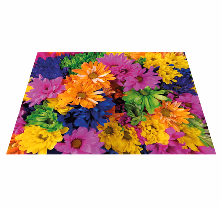 Tapete vinílico flores e plantas exibição floral colorida - TenStickers