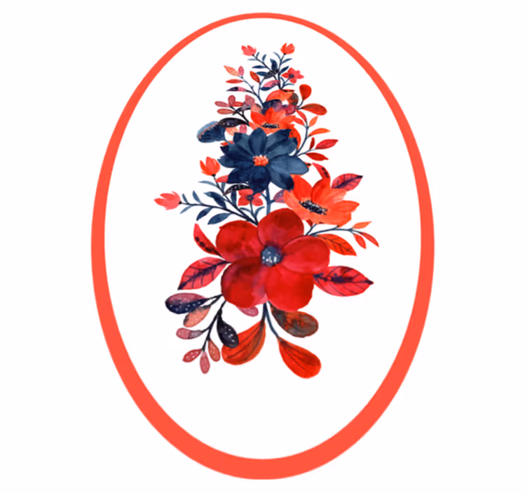 Tapete vinílico flores e plantas arranjo floral - TenStickers