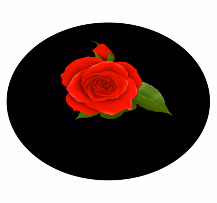 Tapete vinílico flores e plantas delícia de rosa vermelha - TenStickers