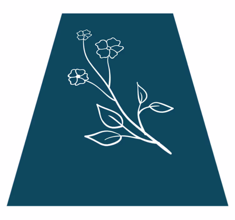 Tapete vinílico flores e plantas haste floral expressiva - TenStickers