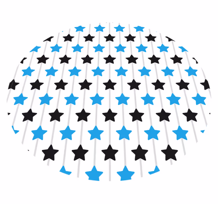 Tapete vinílico estrelas tons de azul ousados - TenStickers