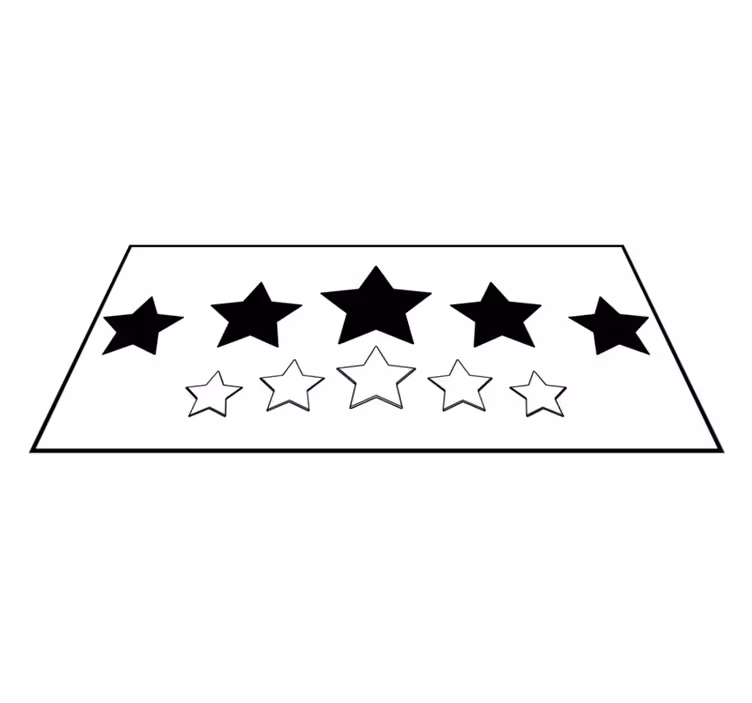 Tapete vinílico estrelas motivo branco e preto - TenStickers