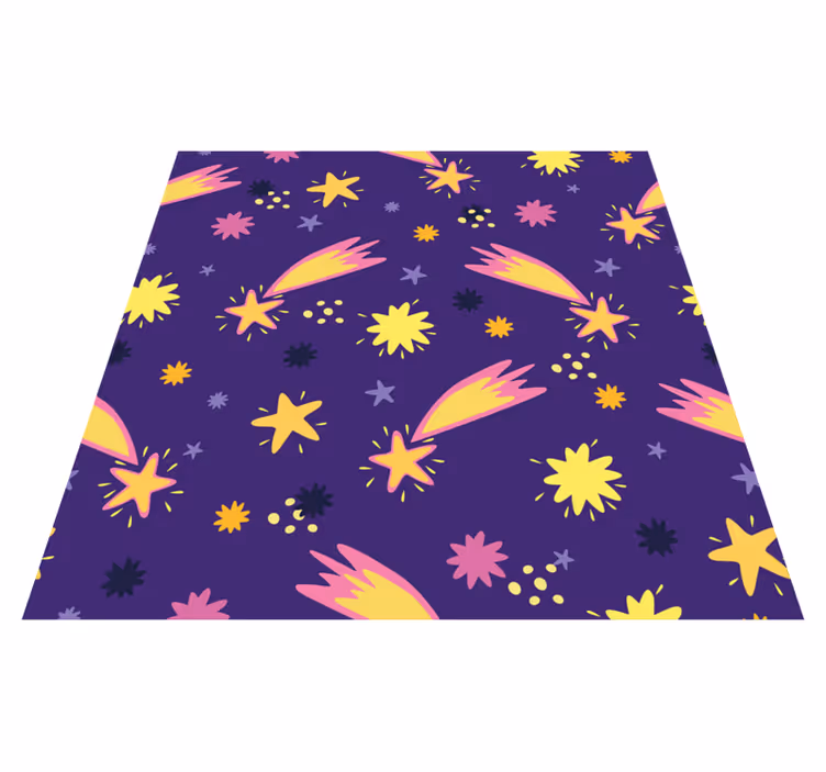 Tapete vinílico estrelas padrão de estrela cadente - TenStickers