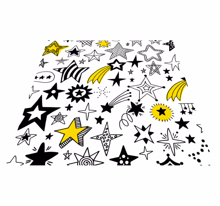Tapete vinílico juvenil padrão de noite estrelada - TenStickers