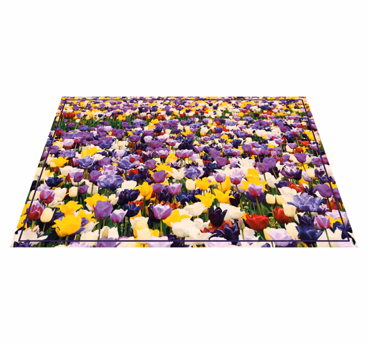 Tapete vinílico flores e plantas explosão realista colorida - TenStickers