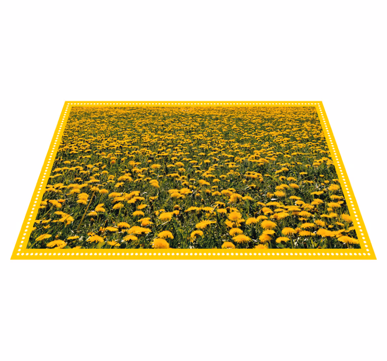Tapete vinílico flores e plantas campo de girassóis - TenStickers