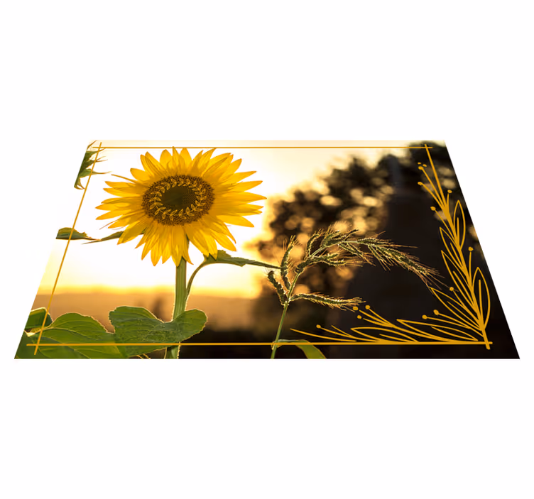 Tapete vinílico flores e plantas flor de girassol - TenStickers