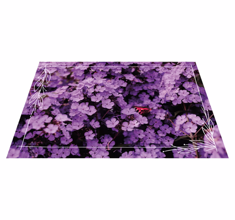 Tapete vinílico flores e plantas tons de roxo - TenStickers