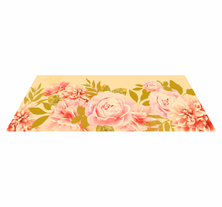 Tapete vinílico flores e plantas elegância floral em flores - TenStickers
