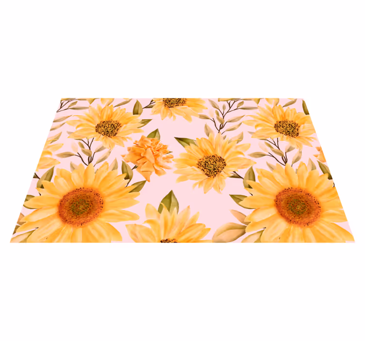 Tapete vinílico flores e plantas conceito floral de girassol - TenStickers