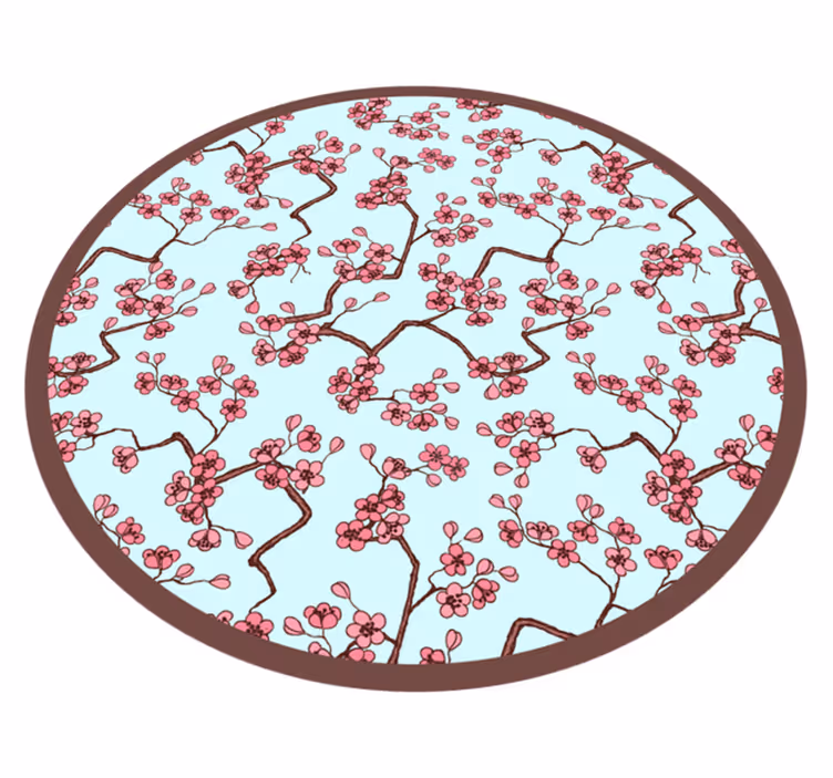 Tapete vinílico flores e plantas padrão de flor de cerejeira - TenStickers