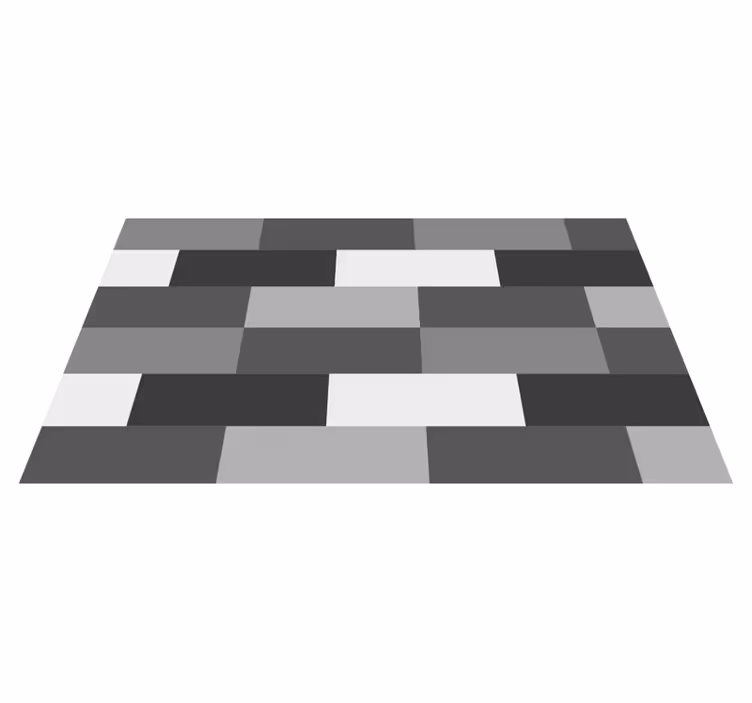 Tapete vinílico casa de banho layout de bloco monocromático - TenStickers