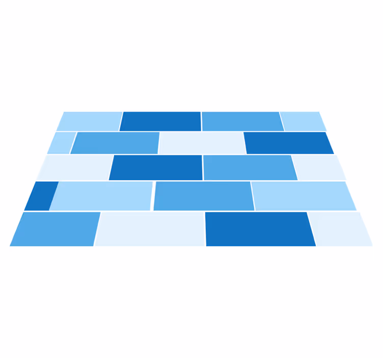 Tapete vinílico azulejos padrão de tijolo azul - TenStickers