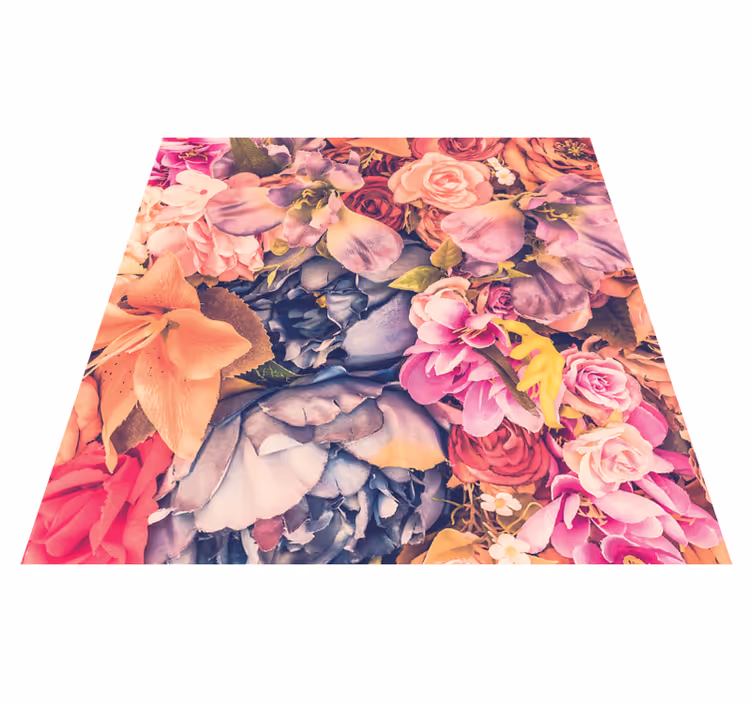 Tapete floral de flores coloridas - TenStickers