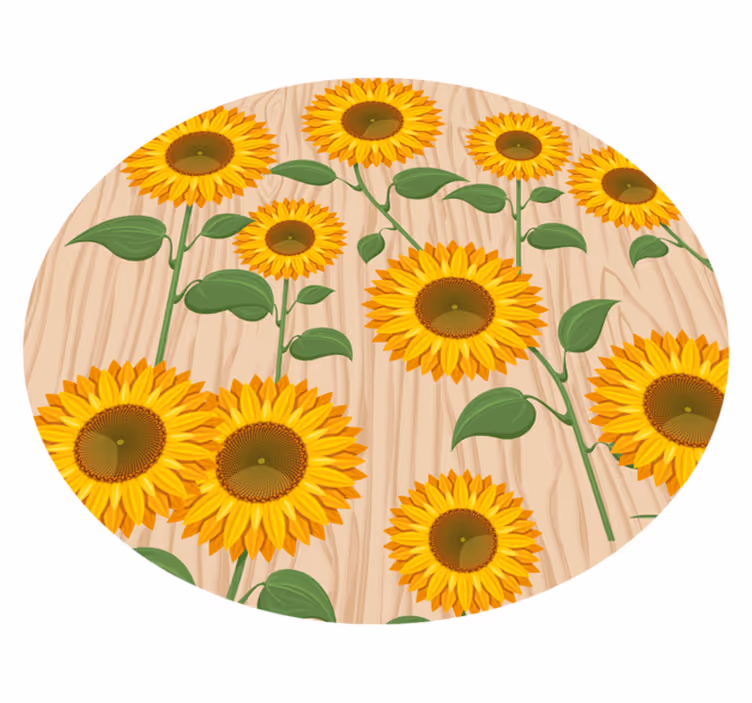 Tapete vinílico flores e plantas buquê de girassóis - TenStickers