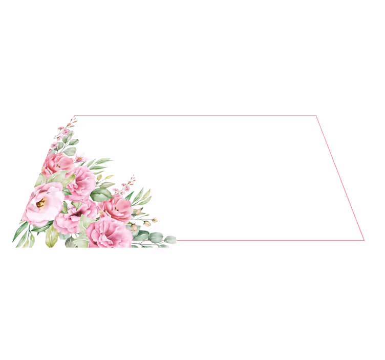 Tapete vinílico flores e plantas arranjo elegante rosa - TenStickers