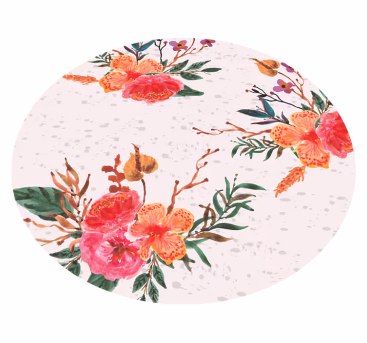Tapete vinílico flores e plantas peônias e orquídeas - TenStickers
