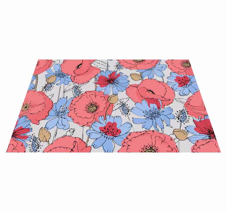 Tapete vinílico flores e plantas estampa botânica animada - TenStickers