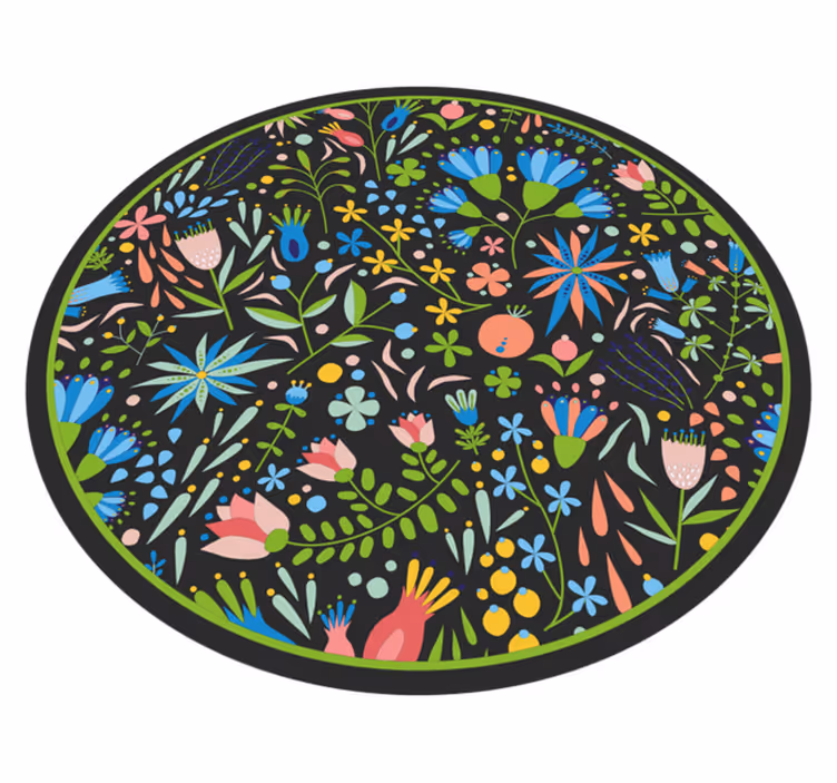 Tapete vinílico flores e plantas estampa botânica vibrante - TenStickers