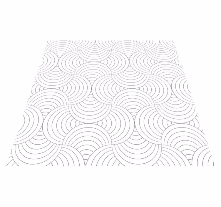 Tapete vinílico minimalista padrão de linha curva - TenStickers