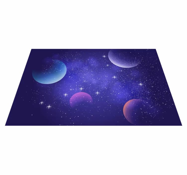 Tapete vinílico estrelas cena espacial cósmica - TenStickers