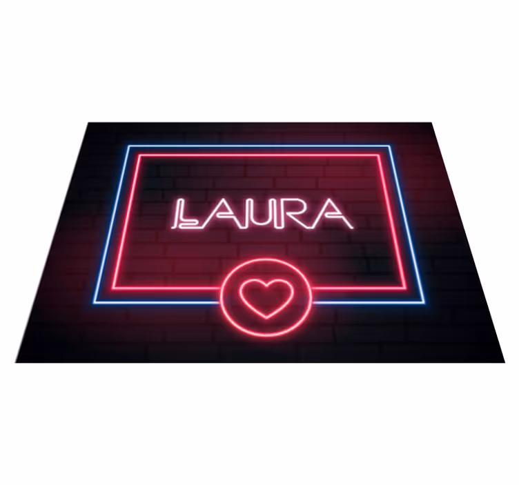 Tapete vinílico com nome sinal de neon amor - TenStickers