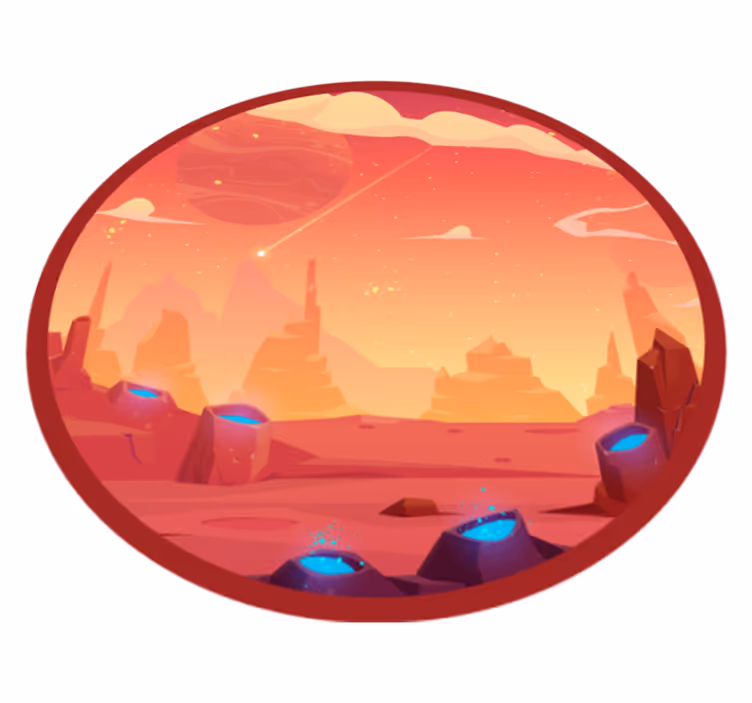 Tapete de vinil estrela de desenho animado vermelho e amarelo - TenStickers