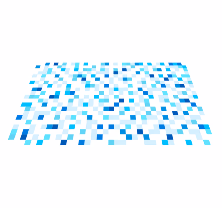 Tapete vinílico azulejos motivo de mosaico azul - TenStickers