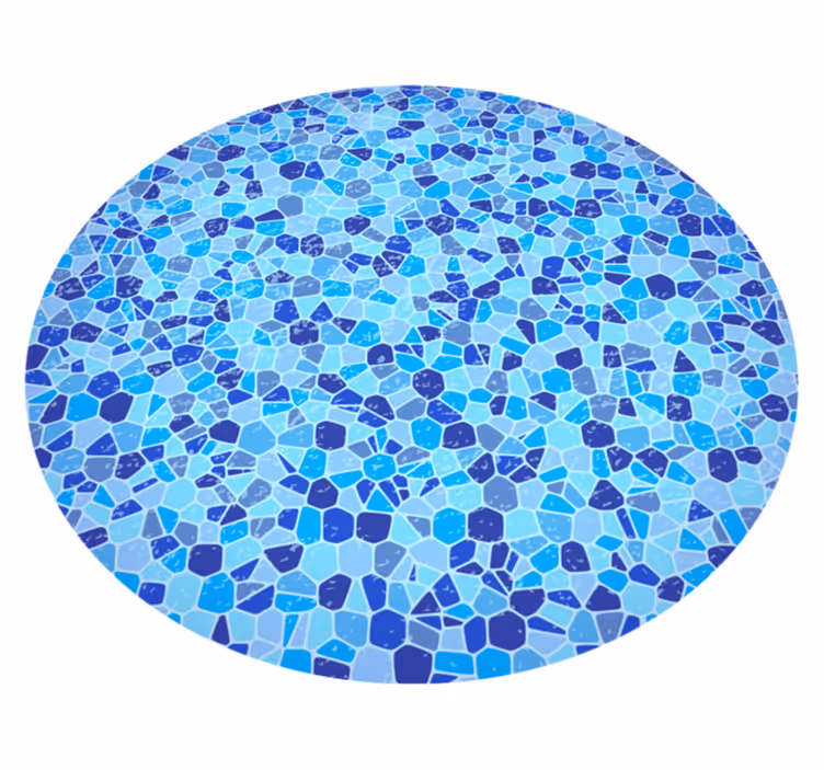 Tapete de vinil mármore textura de mosaico azul - TenStickers