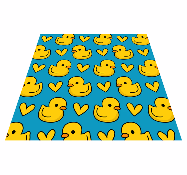 Tapete vinílico casa de banho padrão de patinhos - TenStickers