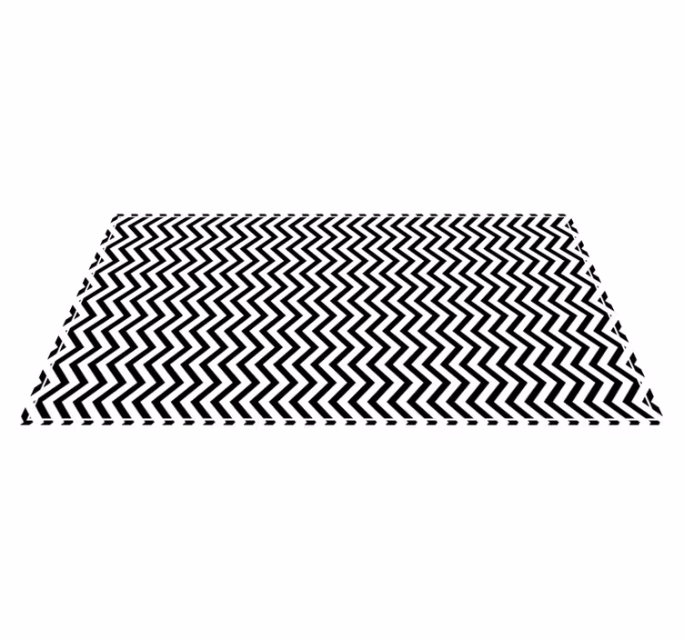 Tapete vinílico geométricas chevron preto e branco - TenStickers