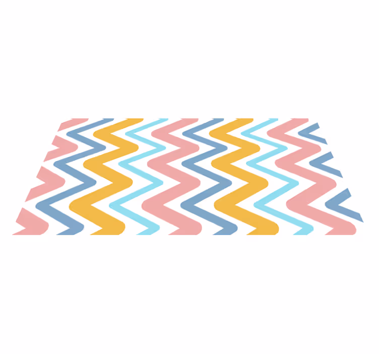 Tapete de padrões geométricos abstratos em ziguezague - TenStickers