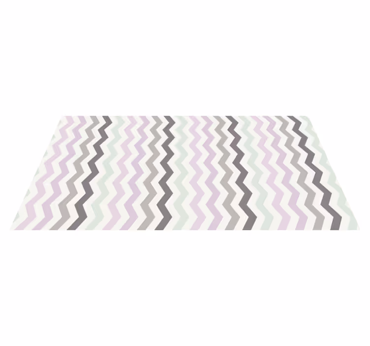 Tapete de sala de produtoem zigue-zague sem costura pastel - TenStickers