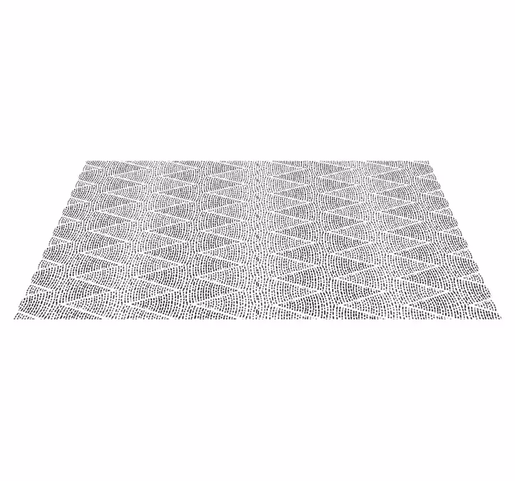 Tapete vinílico nórdico ondas pretas triangulares - TenStickers