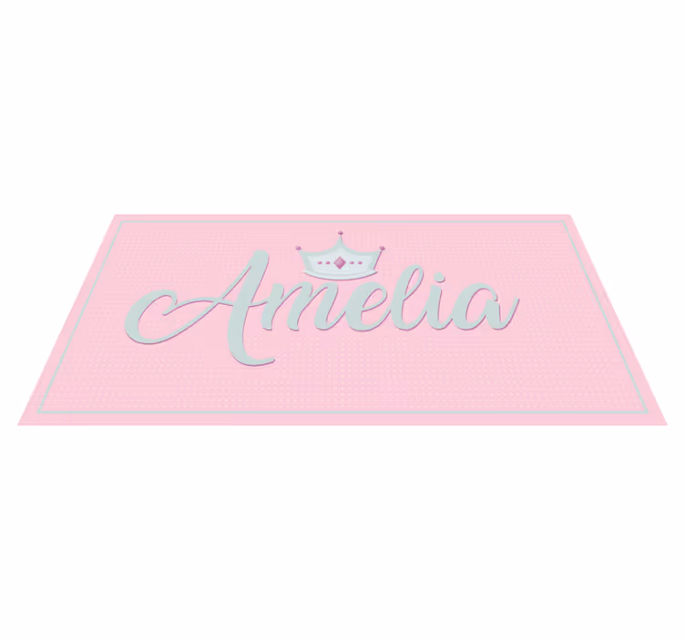 Tapete de vinil com nome de princesa rosa - TenStickers